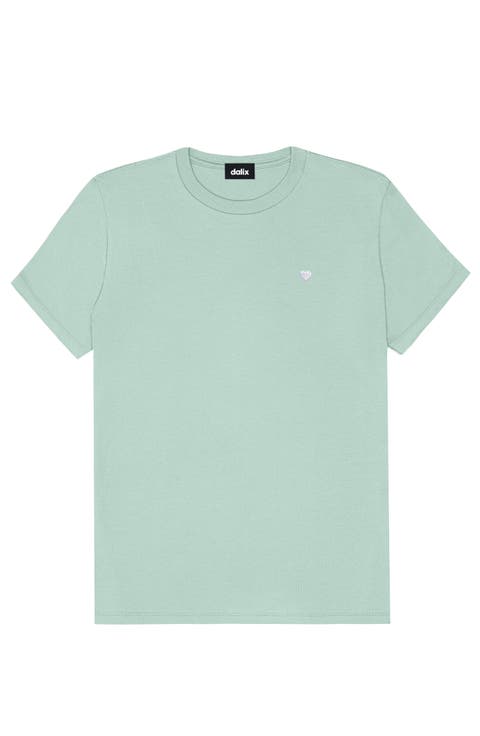 Womens Lil Heart Jersey Relaxed Tee