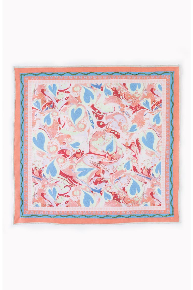 Alice Marble Dinner Napkins - Set of Four, Alternate, color, Coral
