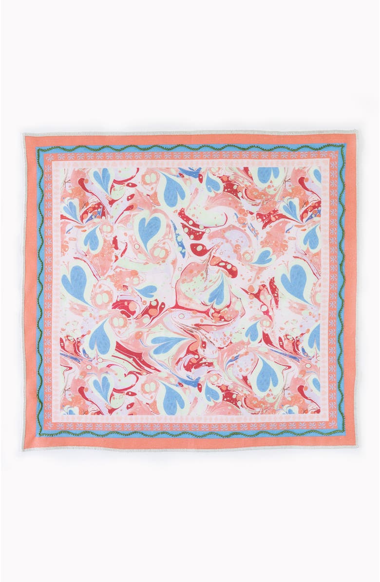 Bond & Grace Alice Marble Dinner Napkins - Set of Four, Alternate, color, Coral