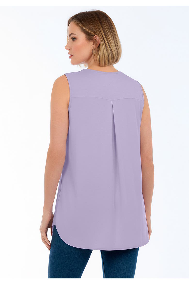 Stretch Knit Hi Low Zip Tunic, Alternate, color, PALE LILAC
