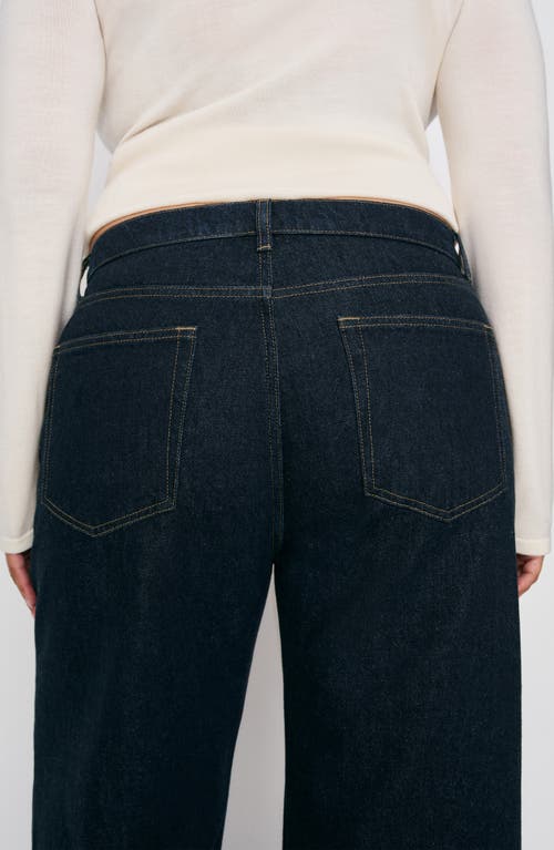 Reformation Cary Studded High Waist Slouchy Wide Leg Jeans In Blue