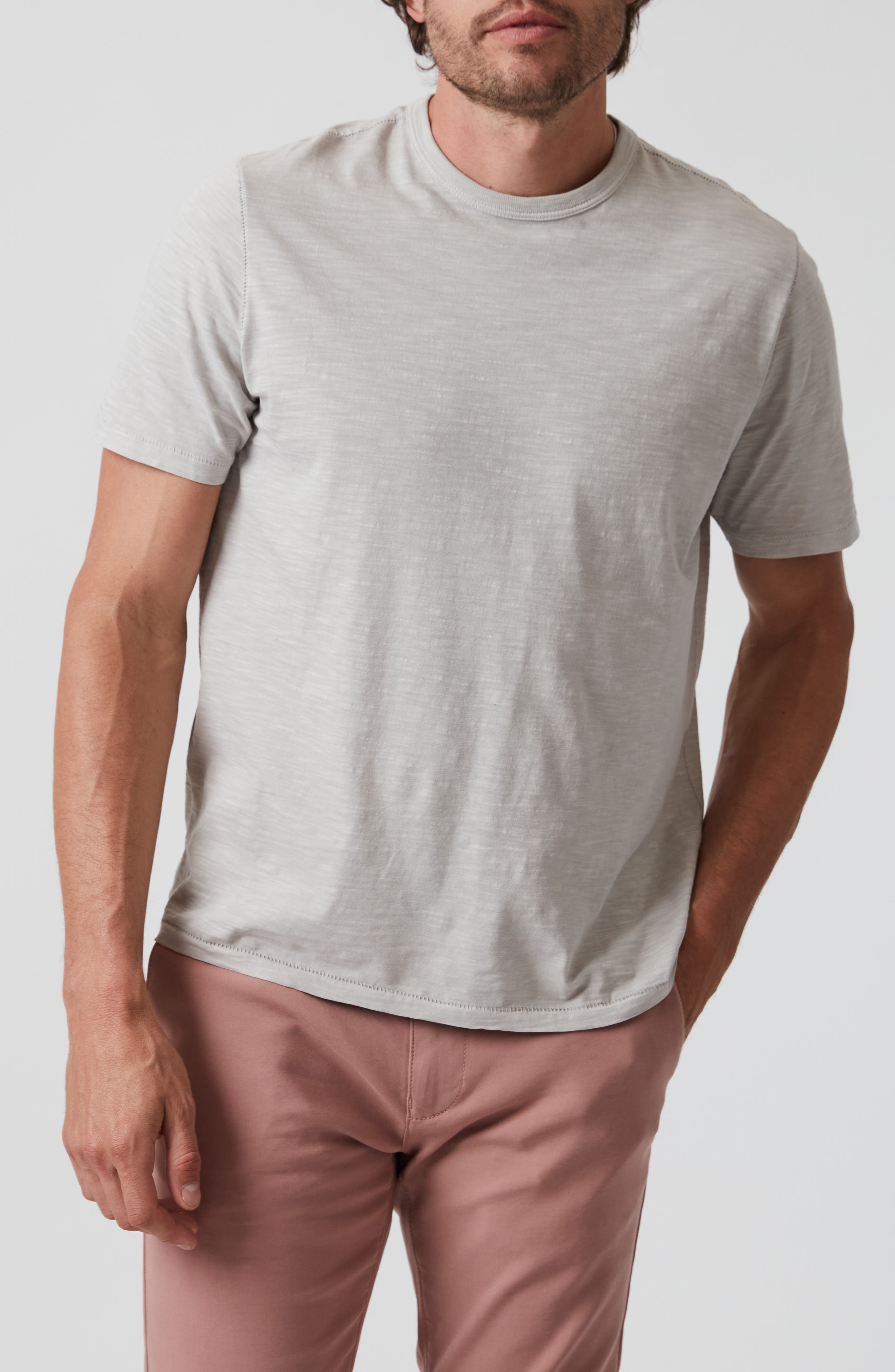 34 Heritage Slub Cotton T-Shirt in Chalk 