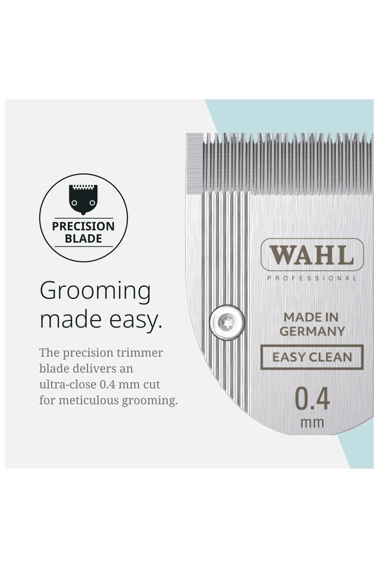 Replacement grooming clipper blade 0.4 mm for cat and dog trimmers, Alternate, color, Chrome
