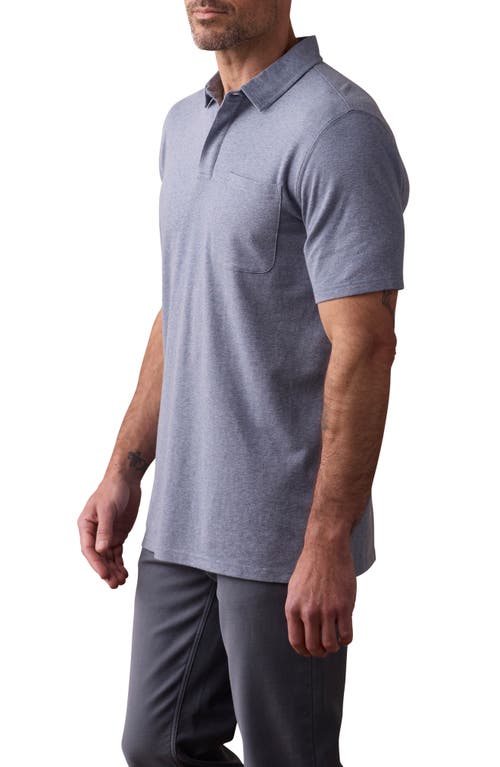 The Normal Brand Active Puremeso Everyday Pocket Polo In Lake Blue