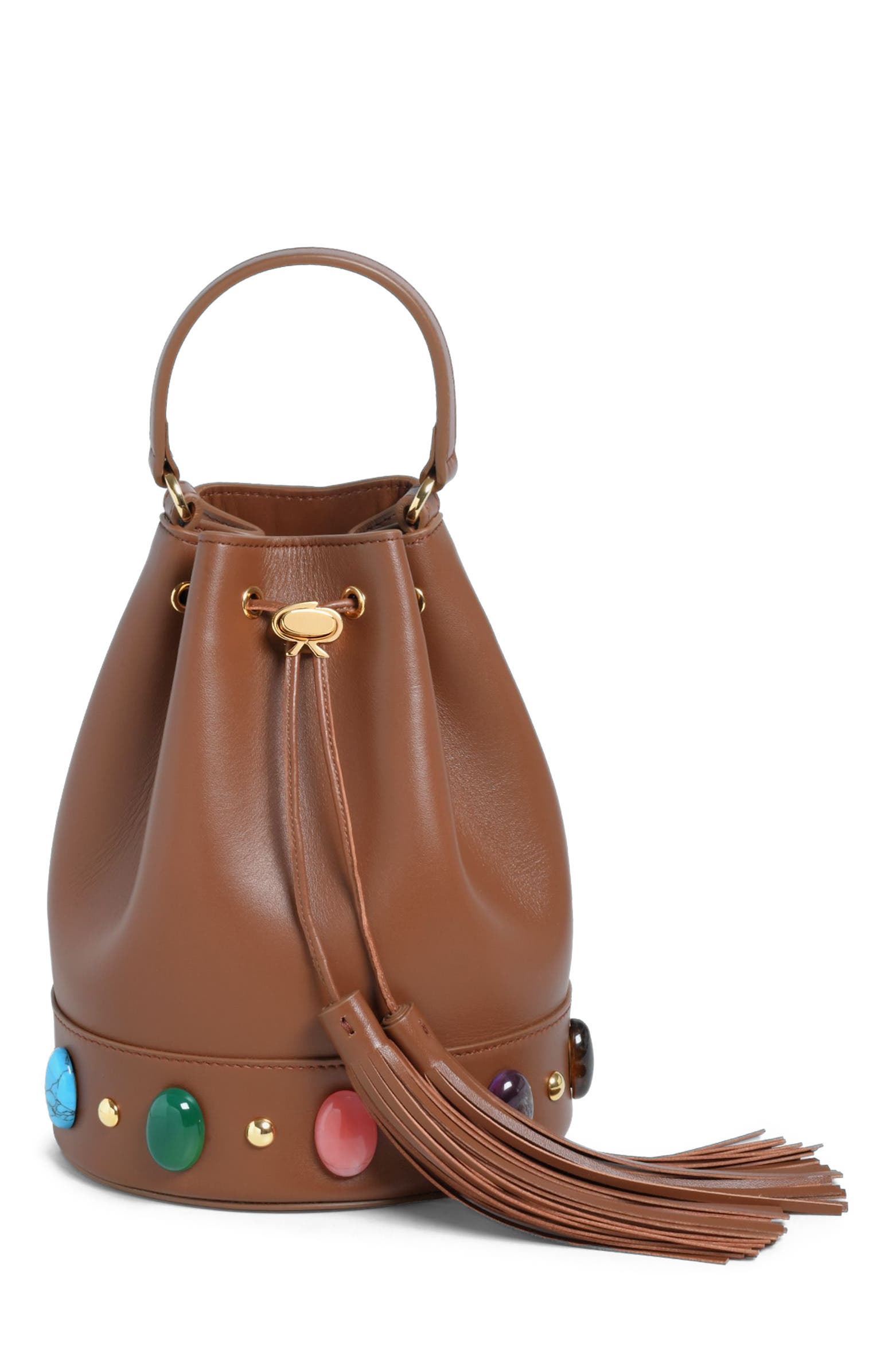 Gianvito Rossi Sienna Shanti Bag, Main, color, Brown Raffia And Leather