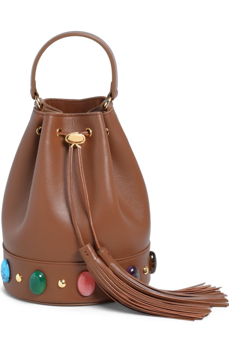 Gianvito Rossi Sienna Shanti Bag, Main, color, Brown Raffia And Leather