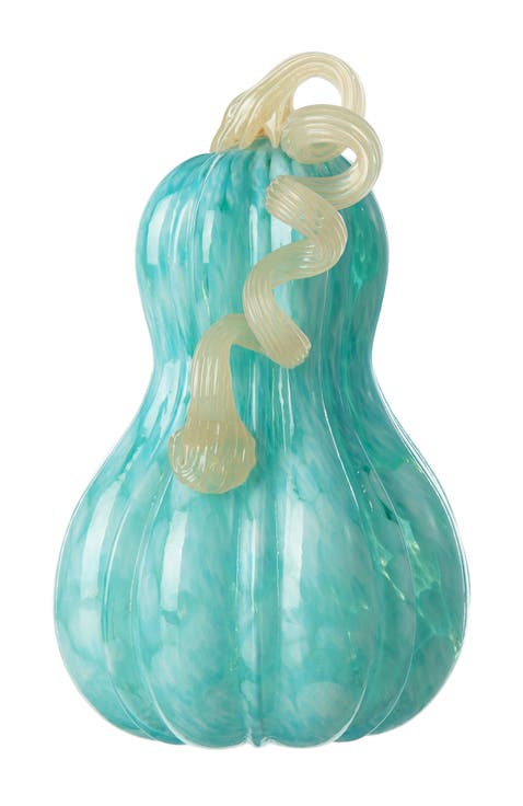 Fall Patterned Glass Gourd Pumpkins