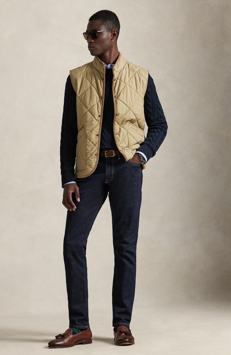 Polo Ralph Lauren The Hurston Water Repellent Quilted Utility Vest, Alternate, color, Desert Khaki