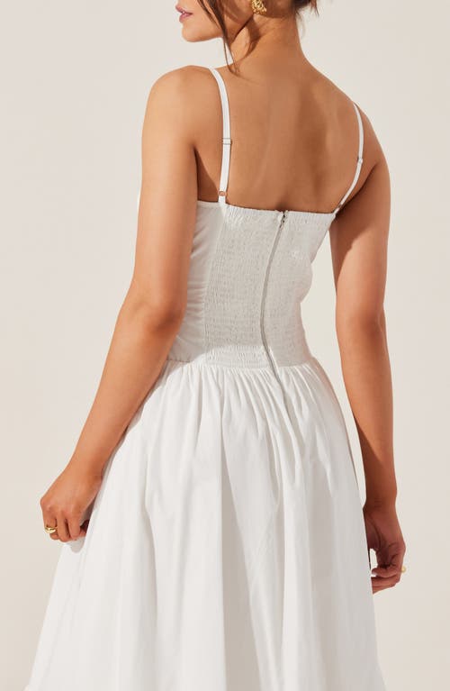 Shop Astr The Label Nathalia Eyelet Embroidered Cotton Midi Dress In White
