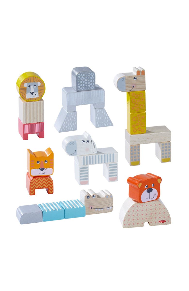 HABA Animal Parade Wooden Blocks - 25 Piece Set, Main, color, Multi