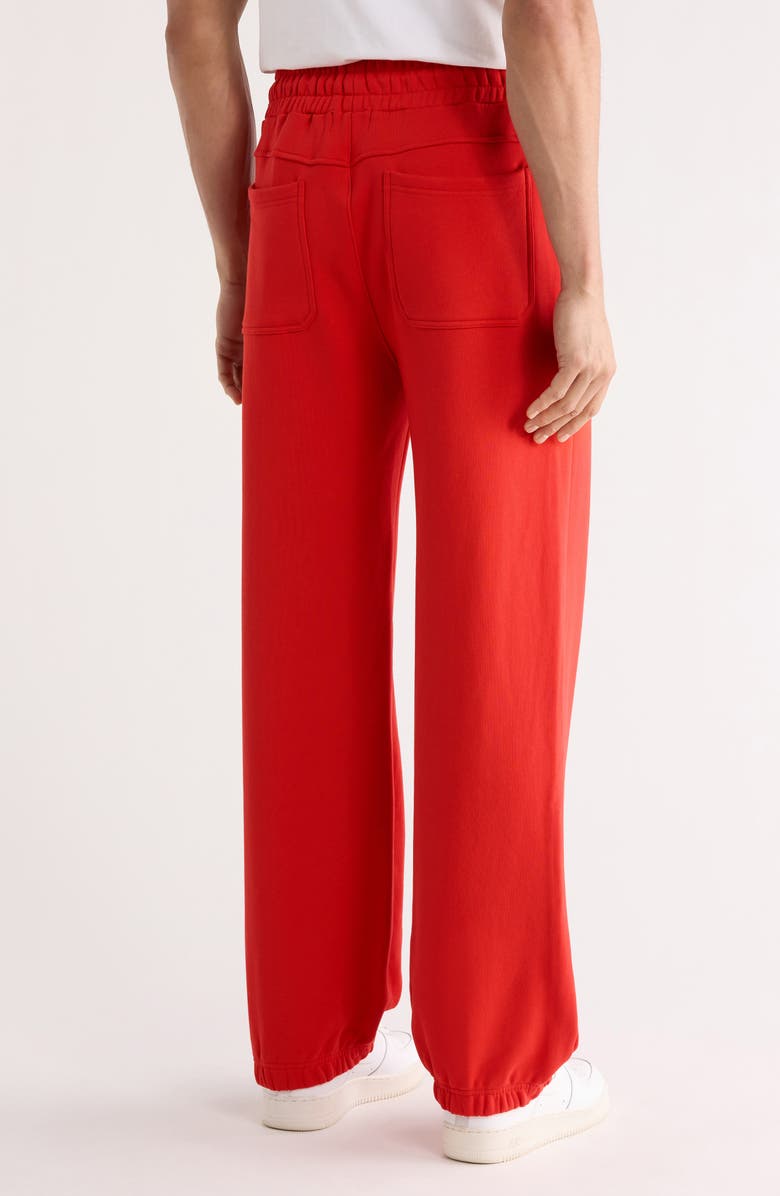 RtA Rafa Fingerprint Logo Sweatpants, Alternate, color, Red Fingerprint Logo