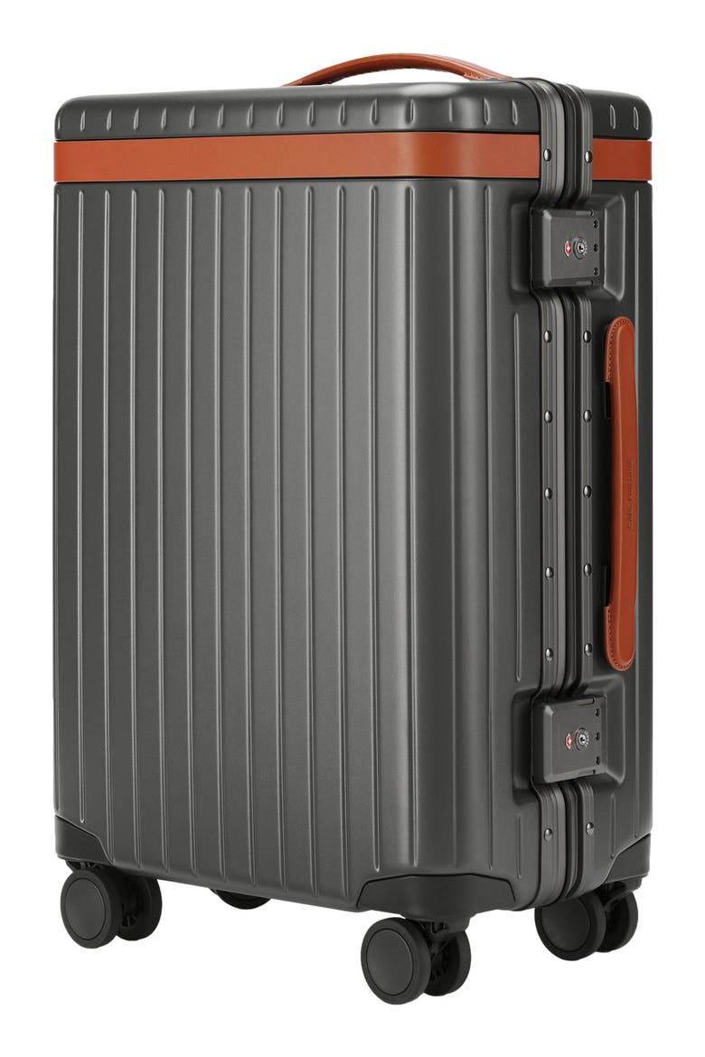 The Carry-on Suitcase, Alternate, color, Grey / Cognac