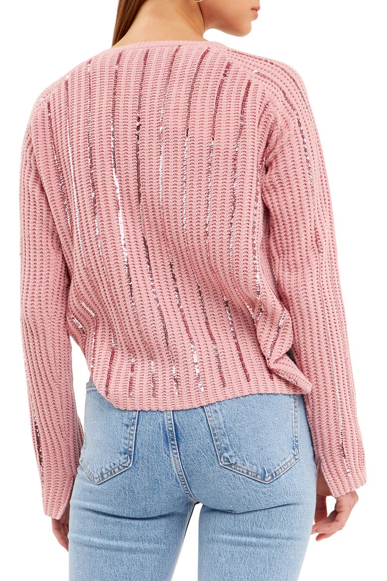 Sequin Detail Sweater, Alternate, color, PINK