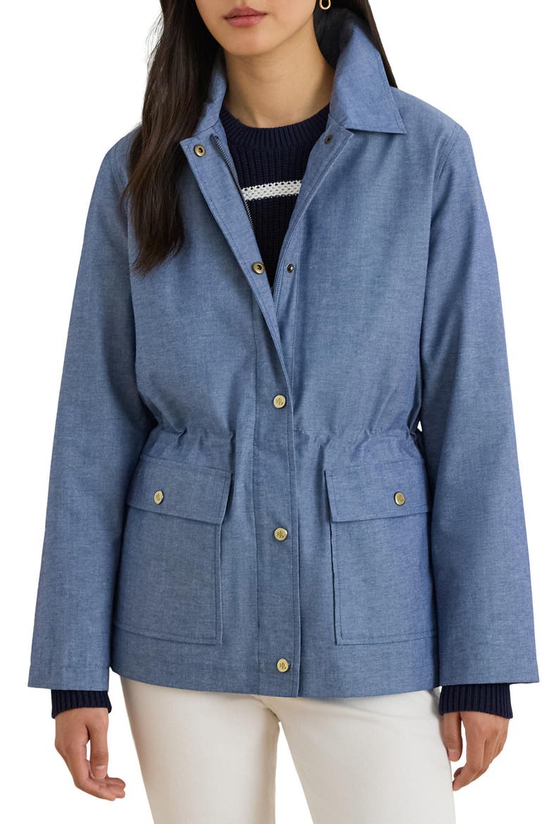 Chambray Anorak, Main, color, BLUE CHAMB