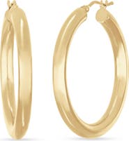 Bony Levy 14K Gold Smooth Hoop Earrings, 24mm