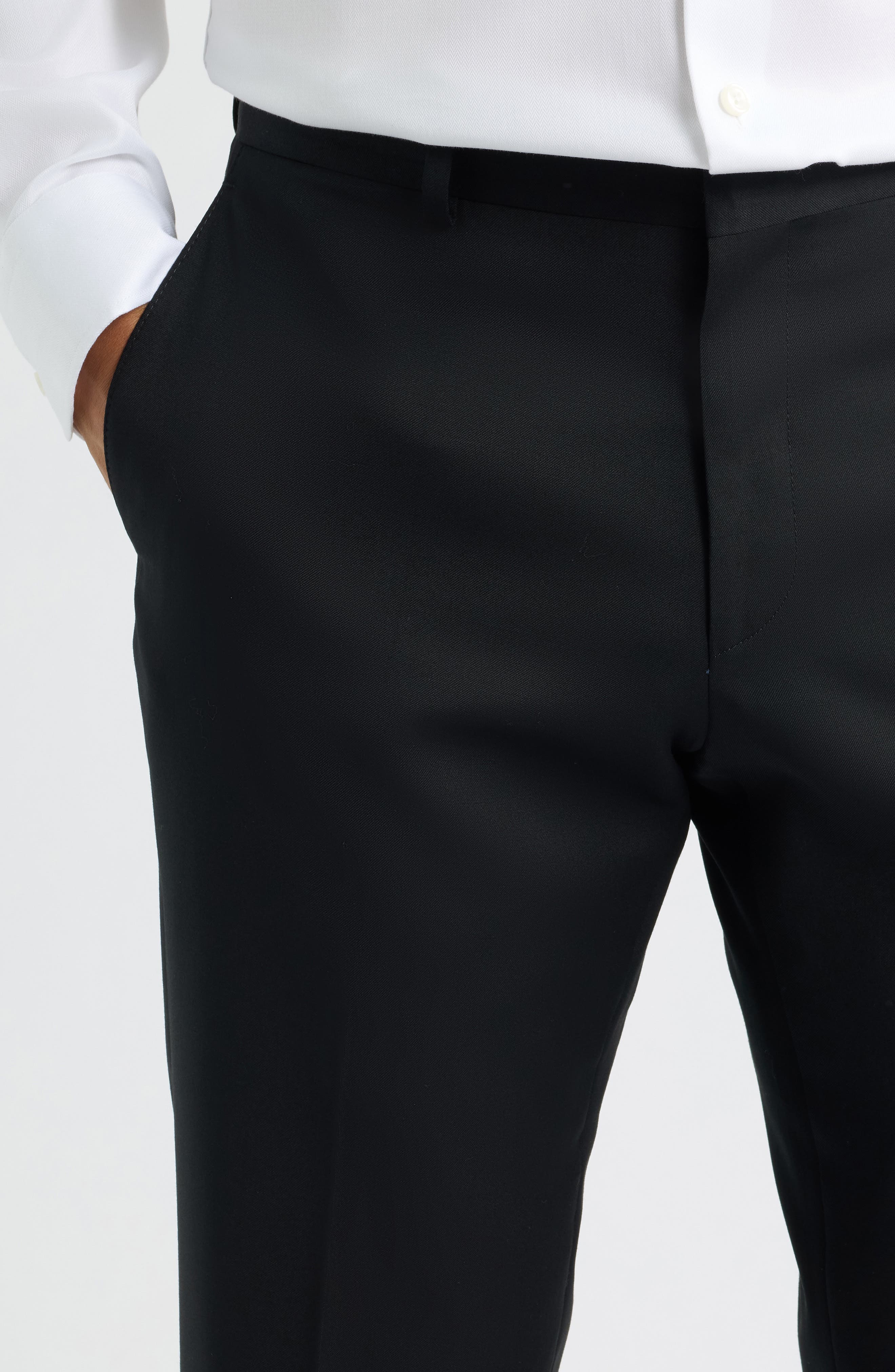 Мужские брюки BOSS Genius Slim Fit Wool Suit Pants — фото 4