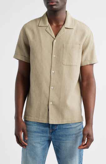 Rails Haney Textured Short Sleeve Cotton Button-Up Shirt