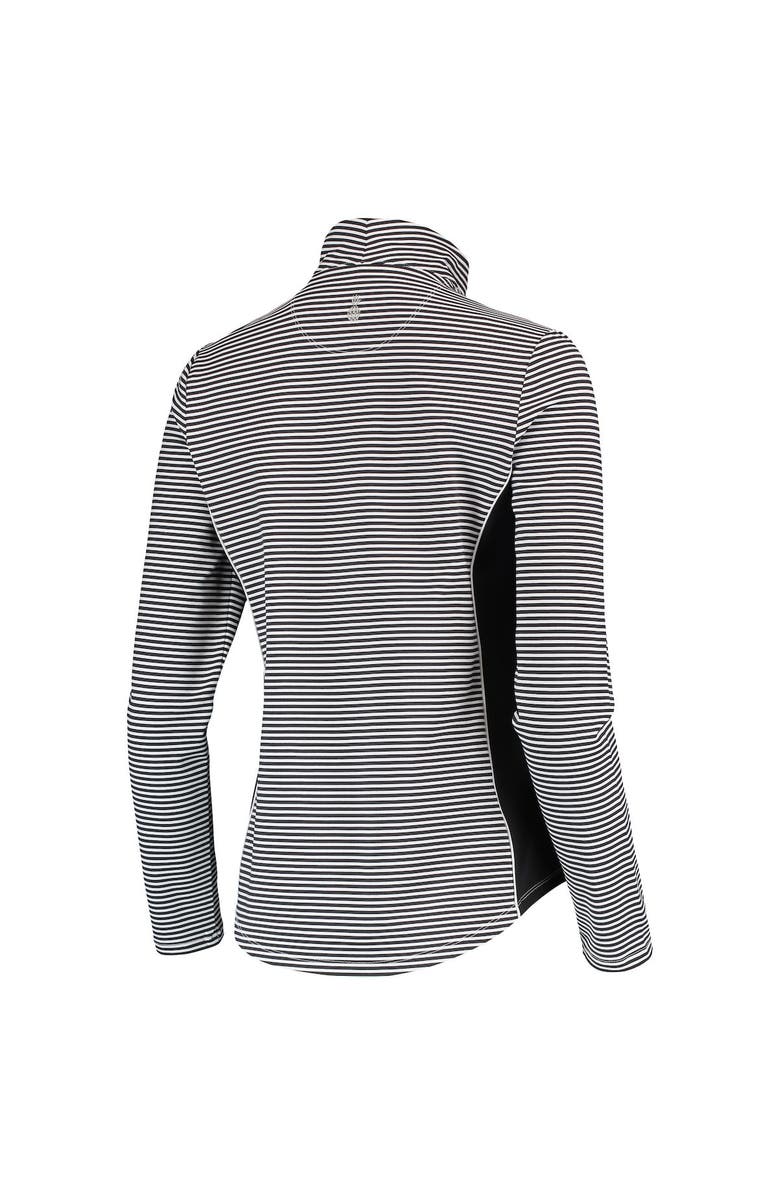 Tommy Bahama Women's Tommy Bahama Black Los Angeles Dodgers Aubrey Stripe Block IslandZone Half-Zip Jacket, Alternate, color, Black