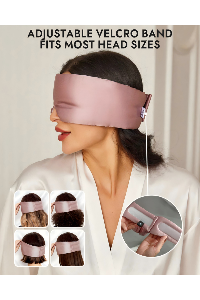 Elegant One Piece Silk Sleep Eye Mask, Alternate, color, PaleMauve