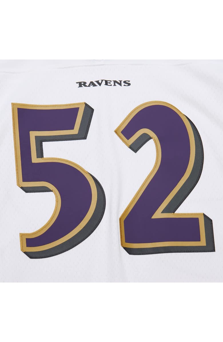 Mitchell & Ness Men's Mitchell & Ness Ray Lewis White Baltimore Ravens 2000 Legacy Replica Jersey, Alternate, color,