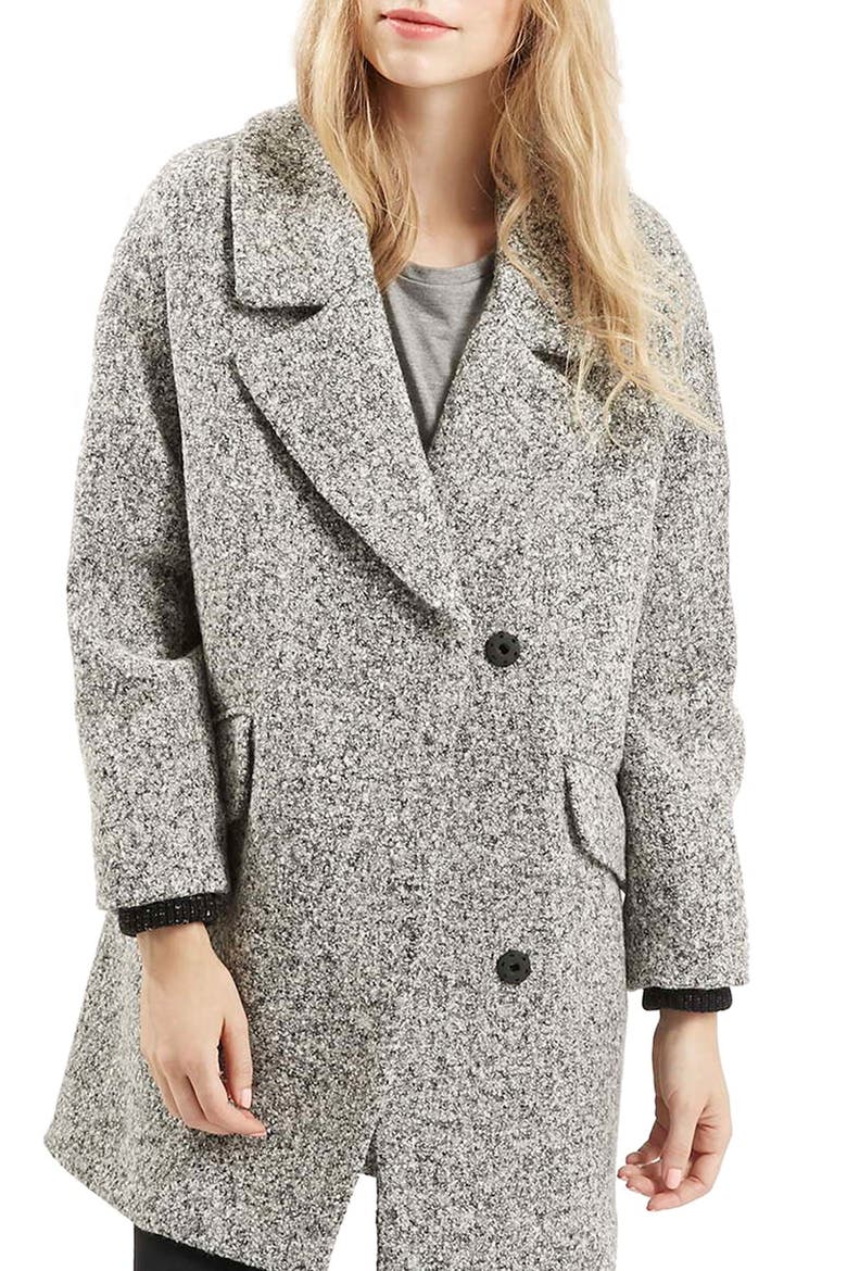 'Amelia' Slouch Coat, Main, color, GREY