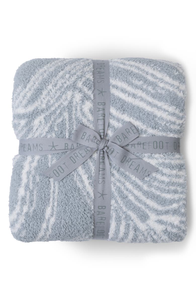 Barefoot Dreams<sup>®</sup> CozyChic<sup>®</sup> Flowing Petals Throw Blanket, Main, color, Moonwater/ Pearl
