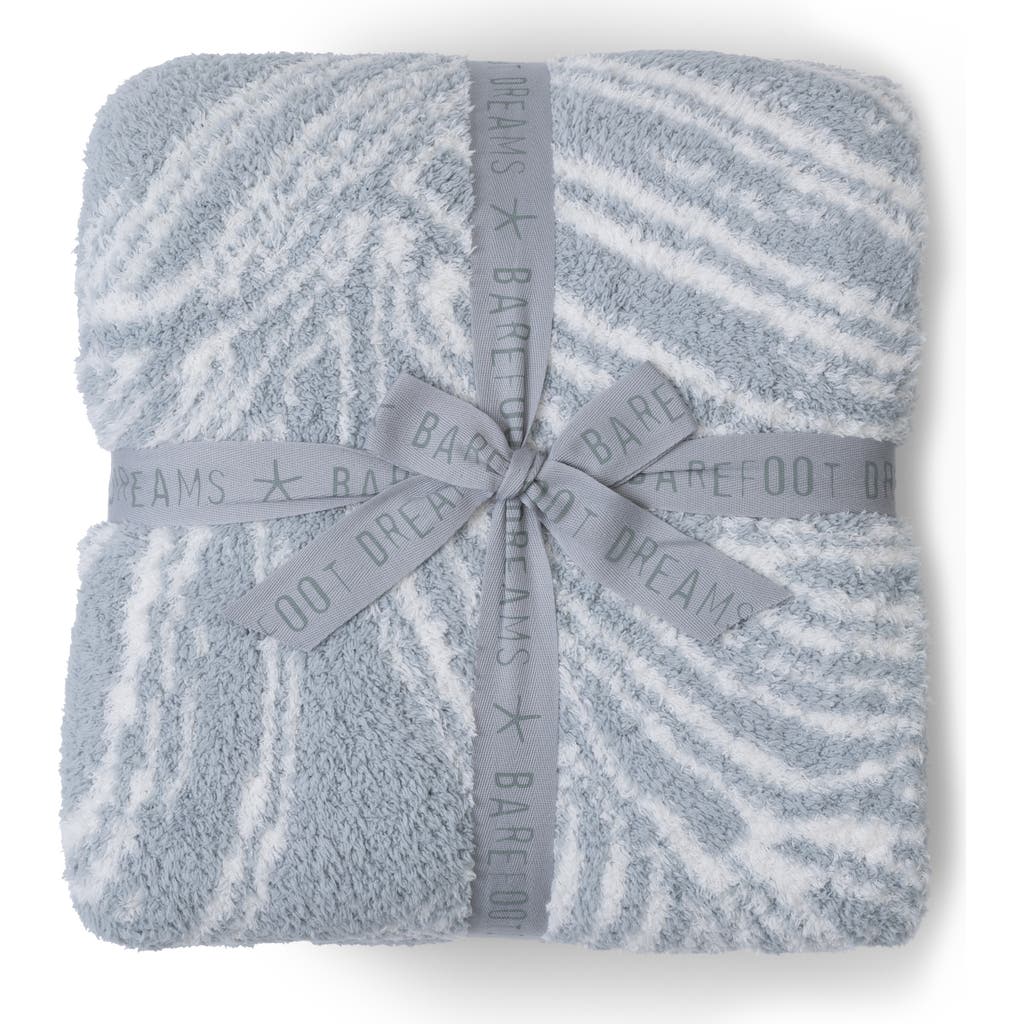Barefoot Dreams Cozychic Flowing Petals Throw In Moonwater/pearl