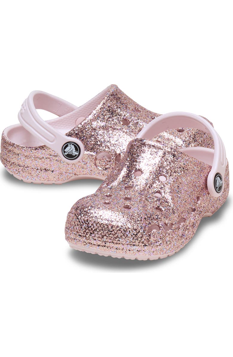 CROCS Kids' Baya Glitter Clog, Alternate, color, Barely Pink