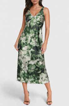 Crepe V-Neck Maxi Dress