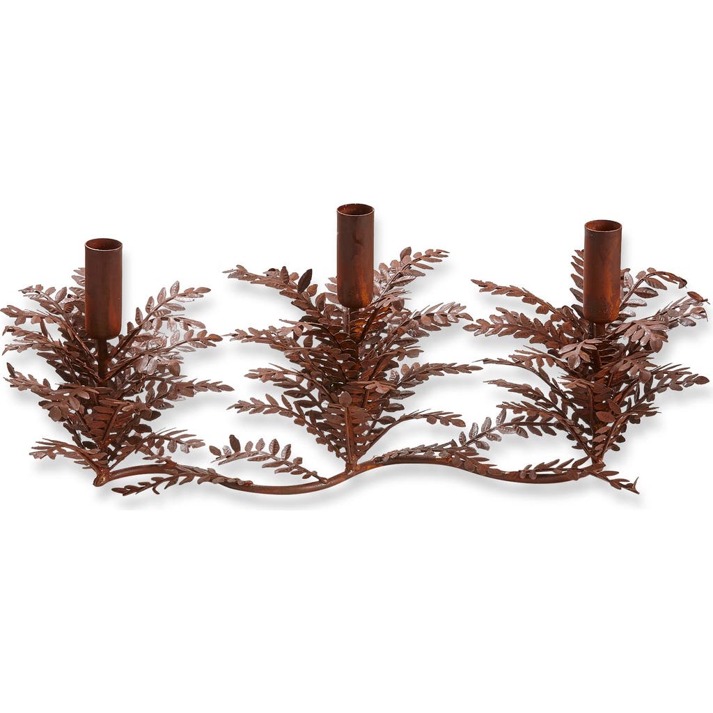 Tag Greenery Taper Candle Holders In Brown