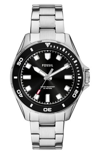 Fossil Dalton Three-hand Bracelet Watch, 42mm In Silver