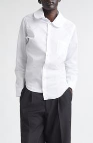 Junya Watanabe Asymmetric Cotton Broadcloth Button-Up Shirt