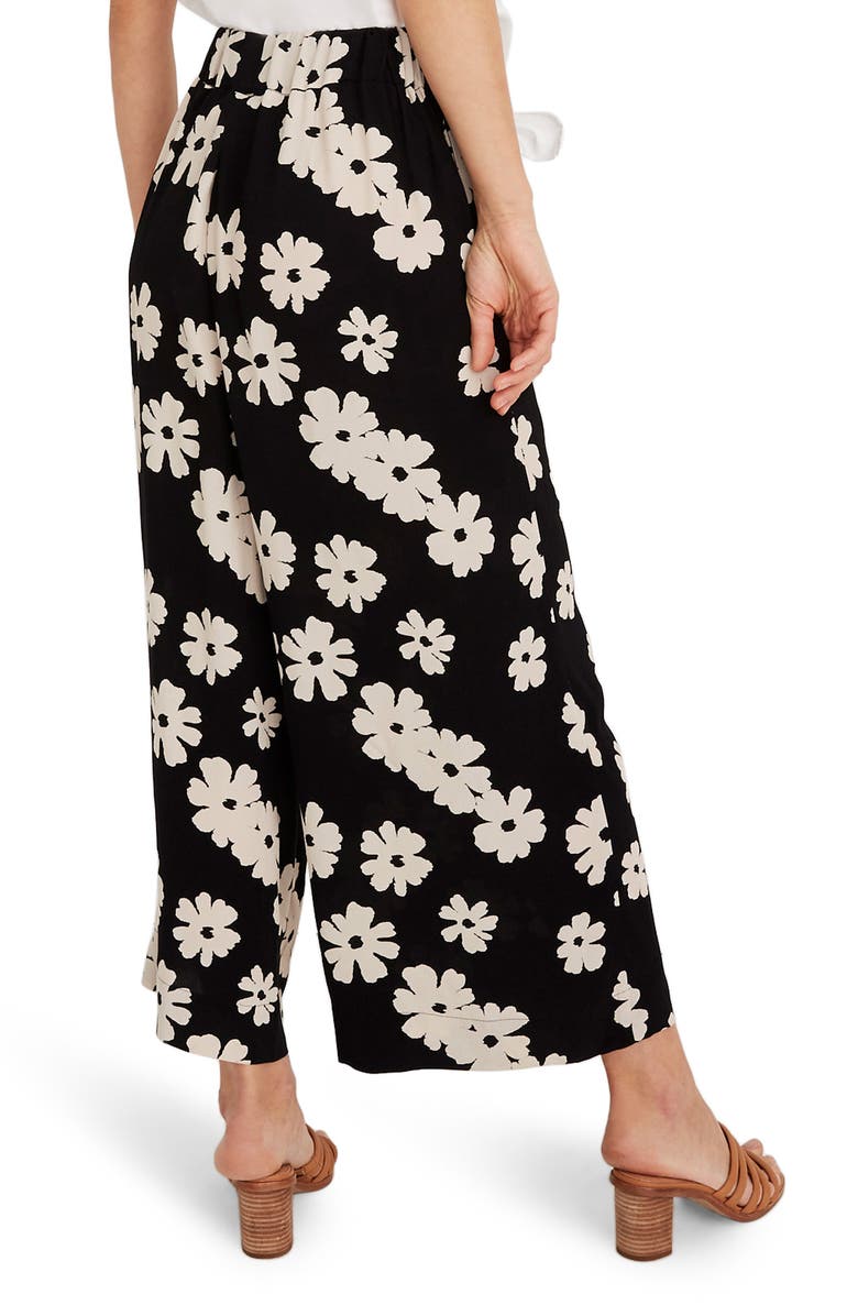 Madewell Huston Ikat Floral Pull-On Crop Pants, Alternate, color, 