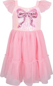 Zunie Kids' Sequin Bow Dress