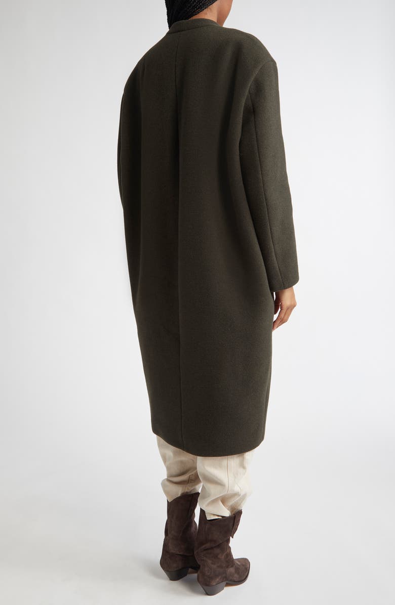 Isabel Marant Florane Wool Blend Coat, Alternate, color, Dark Khaki