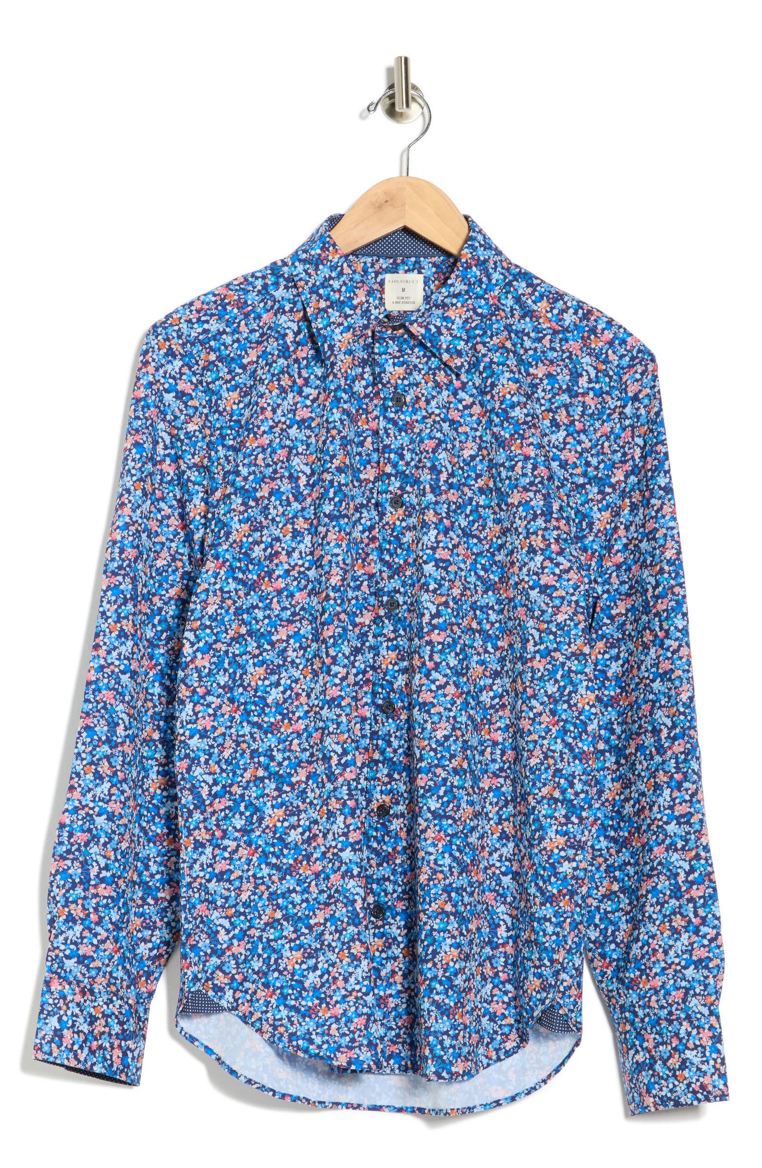 CONSTRUCT Floral Print Stretch Dress Shirt | Nordstromrack