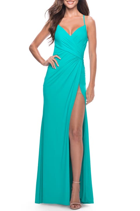 Long Jersey Versatile Dress with Ruched Zipper