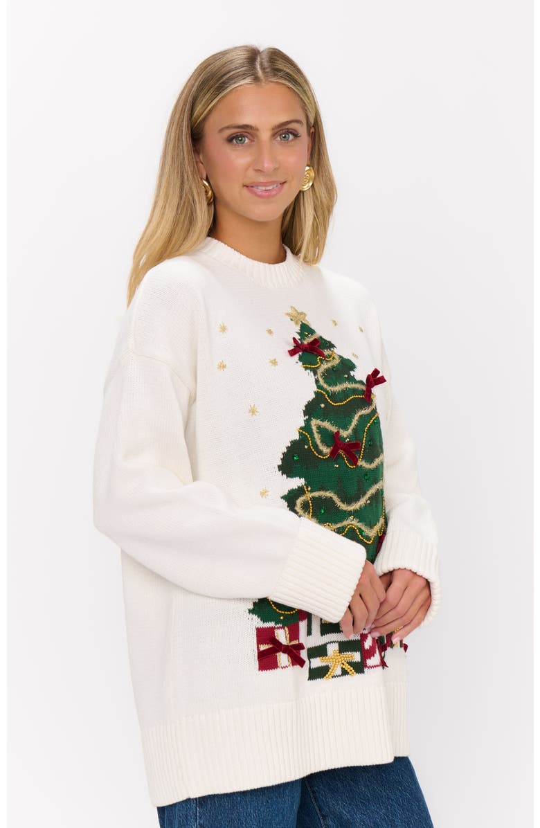 Show Me Your Mumu Fireside Sweater, Alternate, color, Christmas Tree Knit