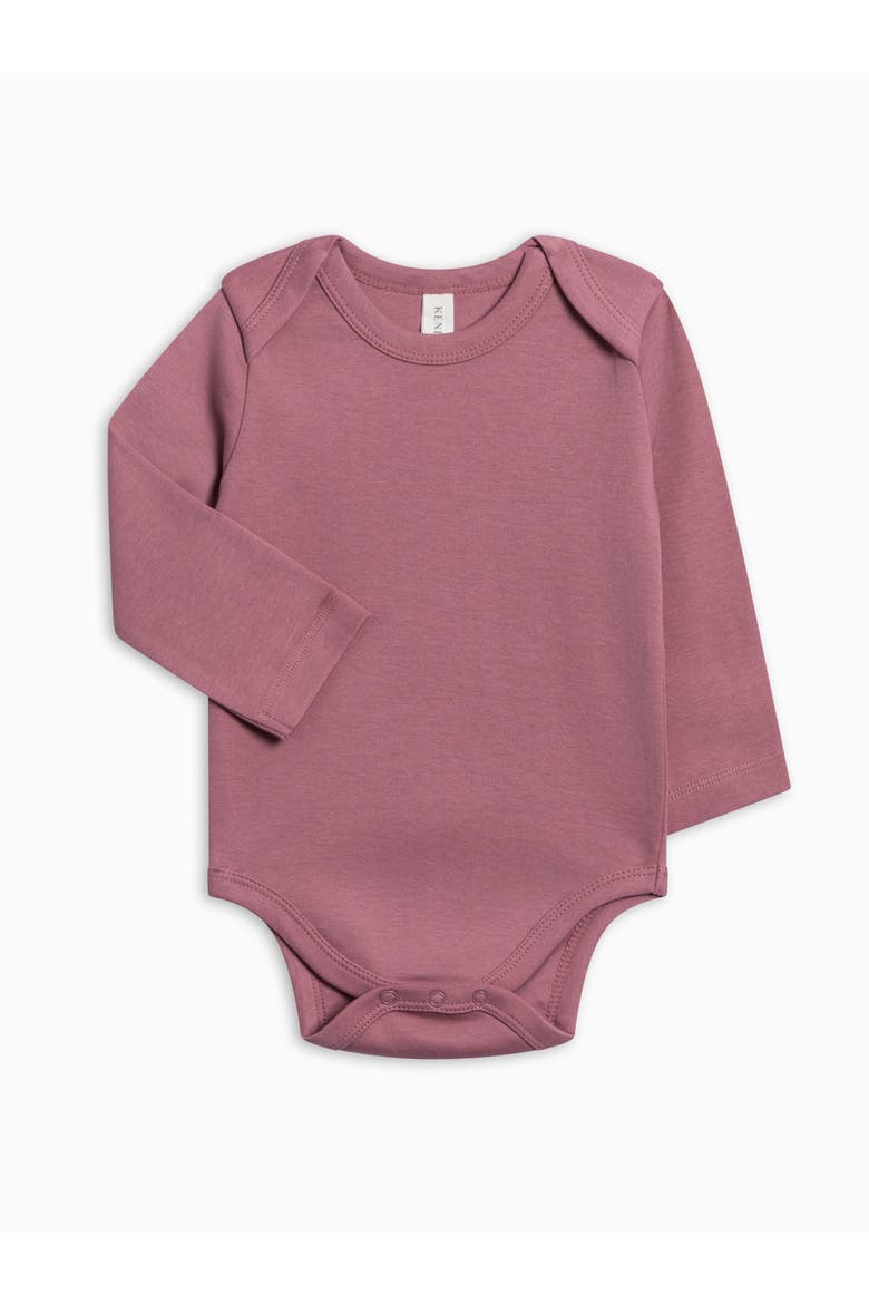 Organic Long Sleeve Bodysuit, Alternate, color, Bloom