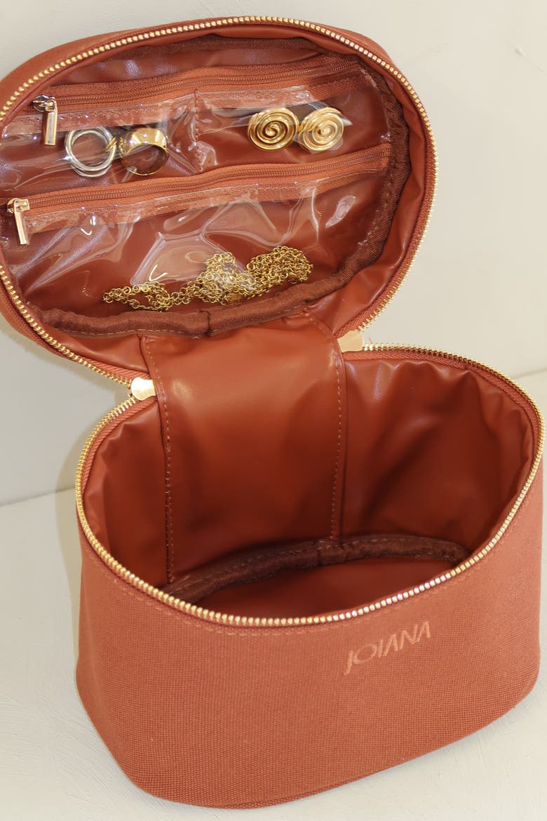 Jewelry and Cosmetic Vanity Case, Alternate, color, Brown