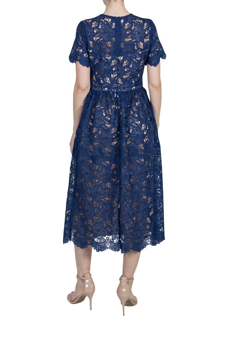 Julia Jordan Floral Lace Cocktail Midi Dress, Alternate, color,