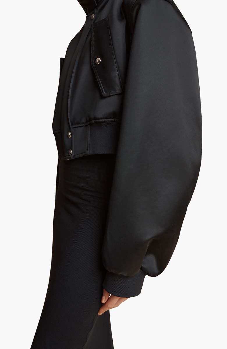 Khaite Kember Satin Crop Jacket, Alternate, color, 