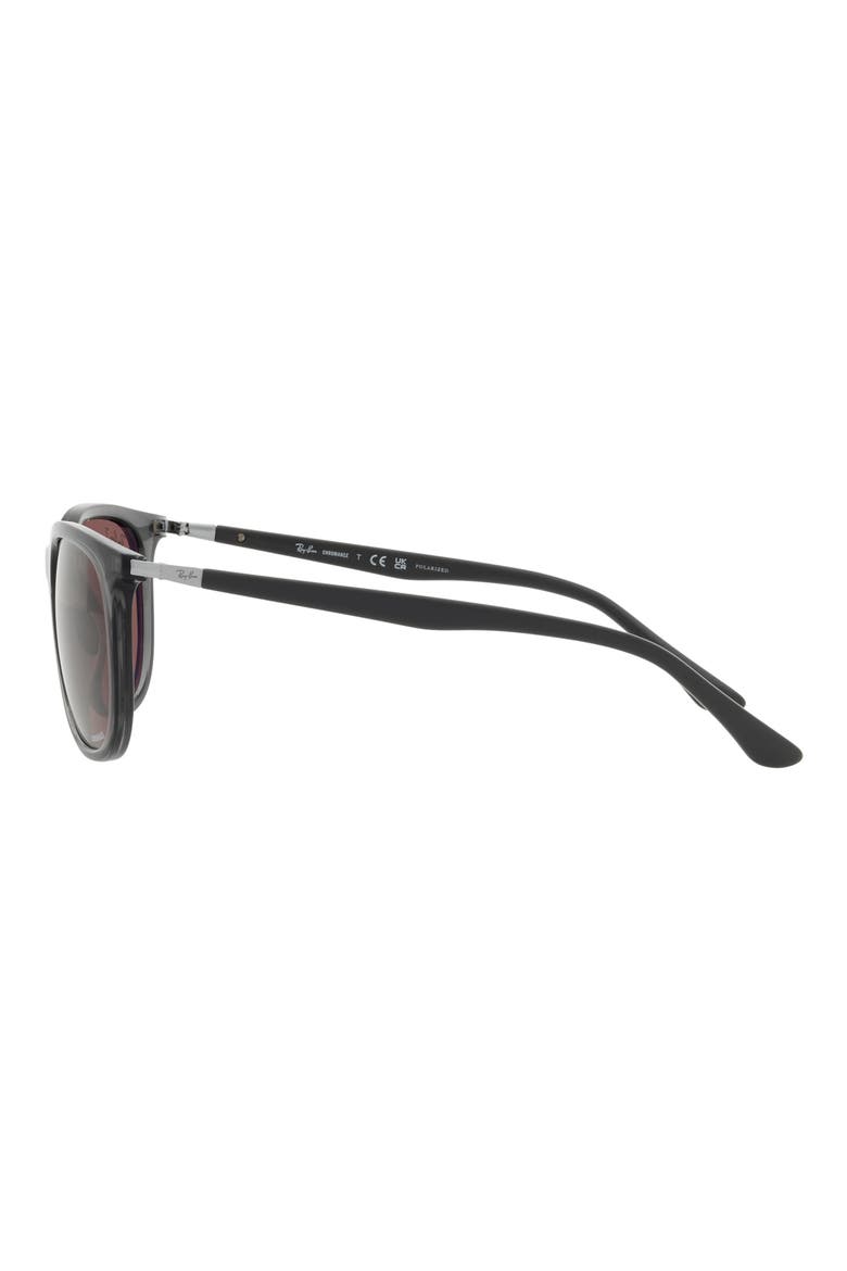 54mm Polarized Pillow Sunglasses, Alternate, color, TRANSPARENT GREY