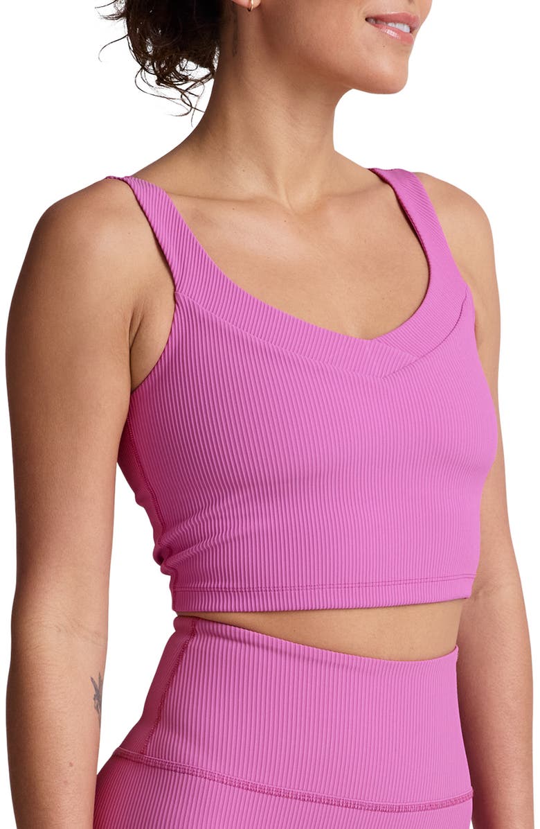 Beyond Yoga Impulse Rib Crop Tank, Alternate, color, Sunset Violet