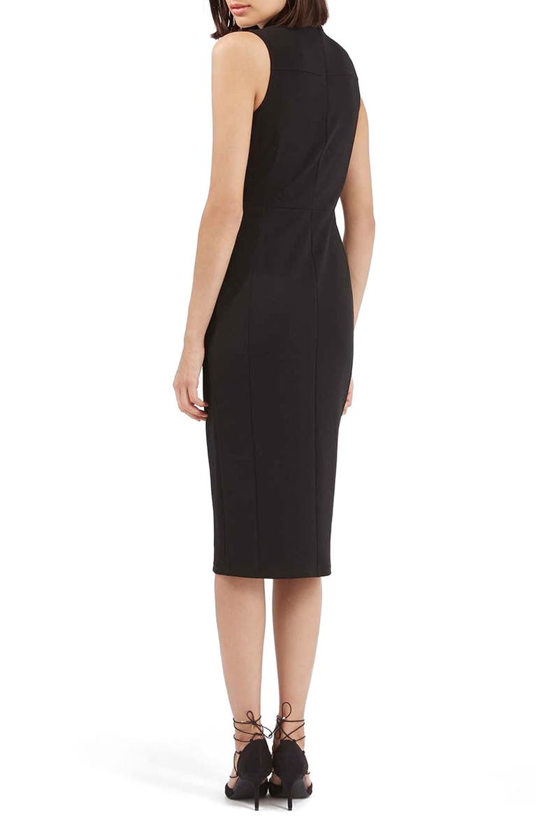 Sleeveless Midi Dress, Alternate, color, BLACK