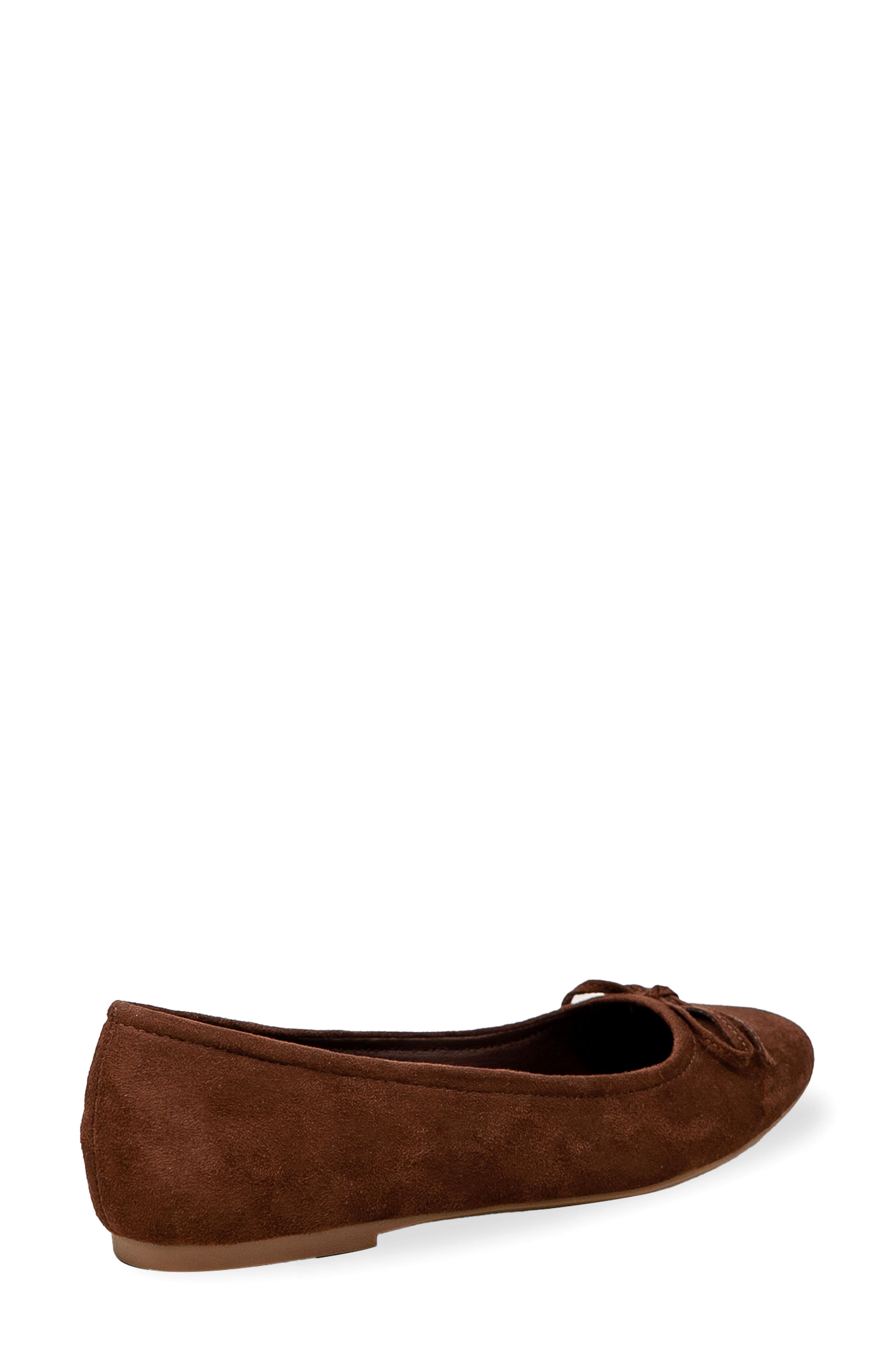 CHASE AND CHLOE Bow Ballet Flat, Alternate, color, Brown