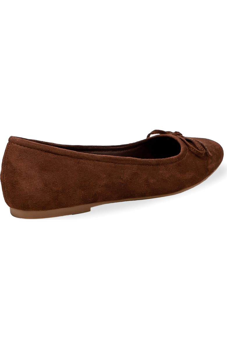 CHASE AND CHLOE Bow Ballet Flat, Alternate, color, Brown