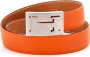 Pre-Owned Hermes Lucky H Belt Leather Medium