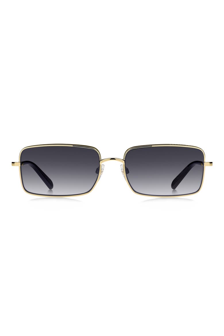 58mm Gradient Rectangular Sunglasses, Main, color, GOLD BLACK