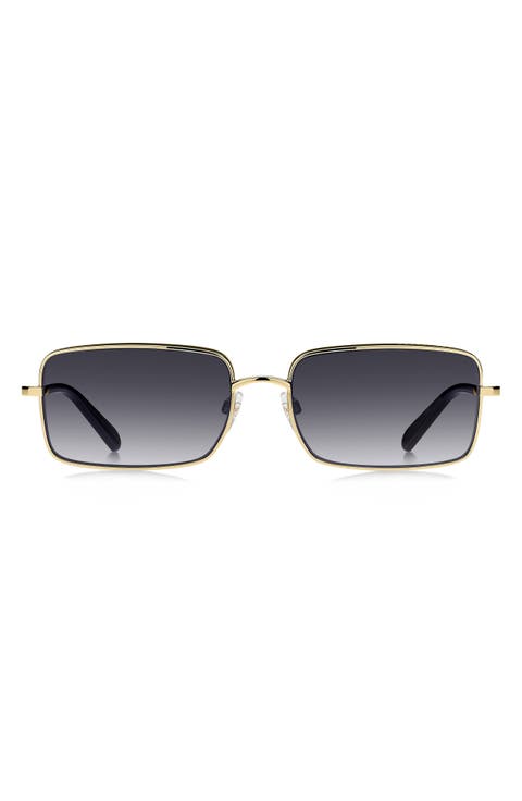 58mm Gradient Rectangular Sunglasses